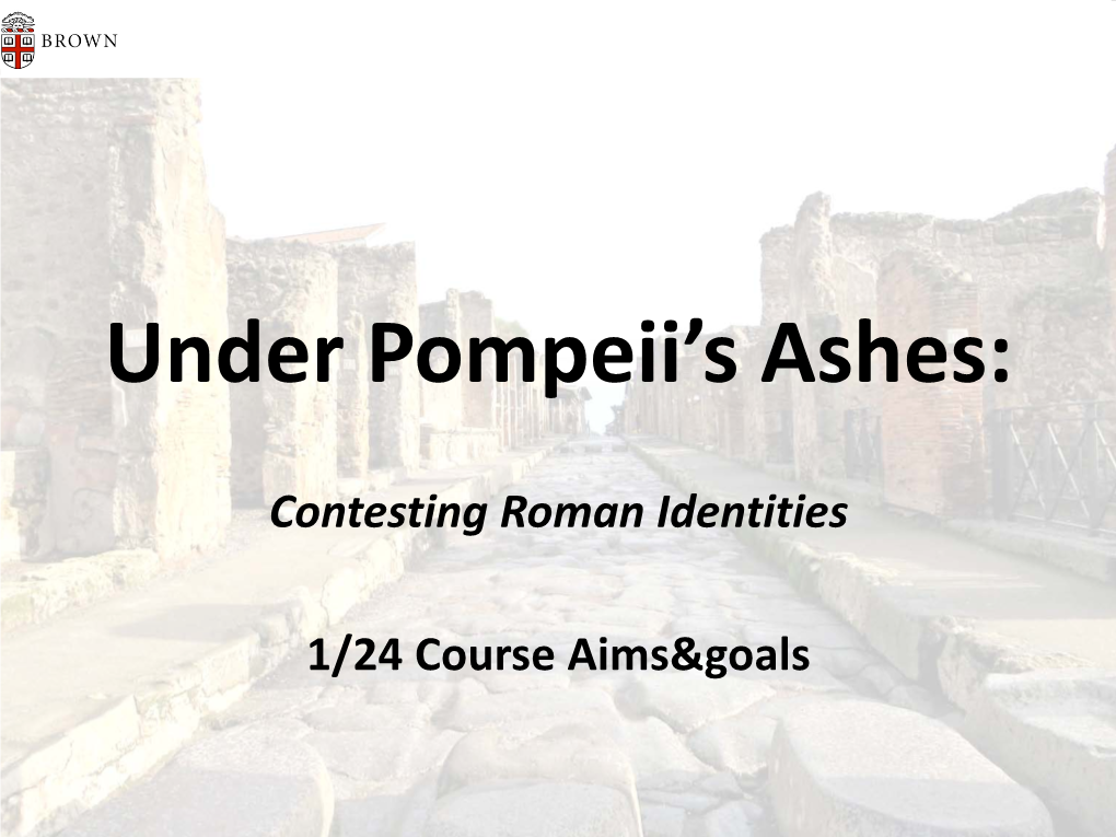 Under Pompeii's Ashes