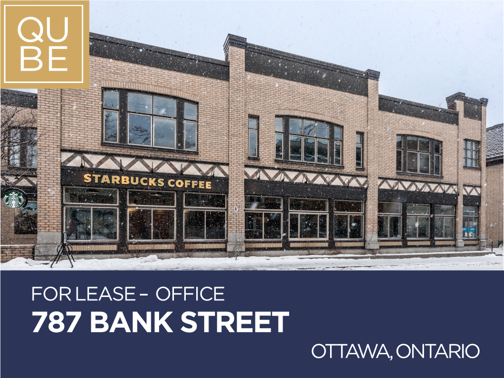 787 Bank Street Ottawa, Ontario 787 Bank Street