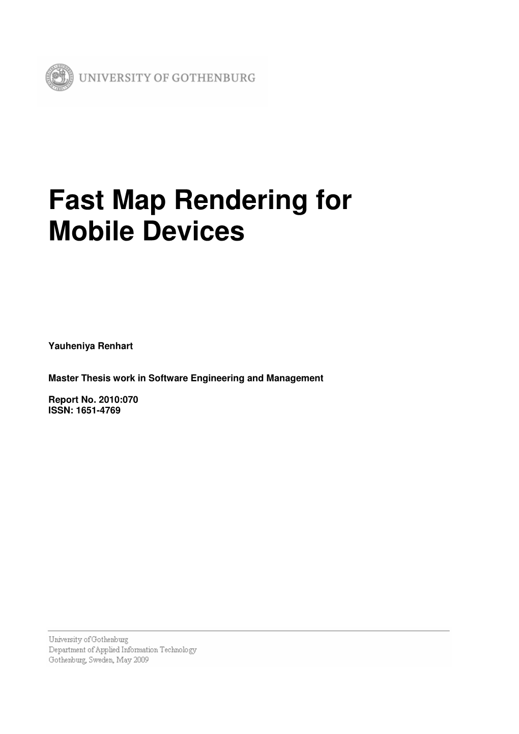 Fast Map Rendering for Mobile Devices