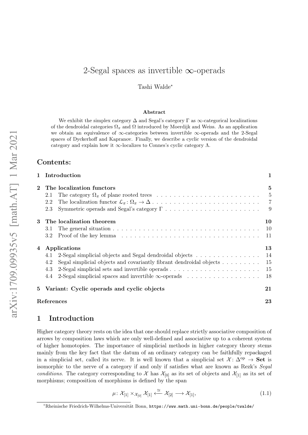 Arxiv:1709.09935V5 [Math.AT] 1 Mar 2021 1 Introduction