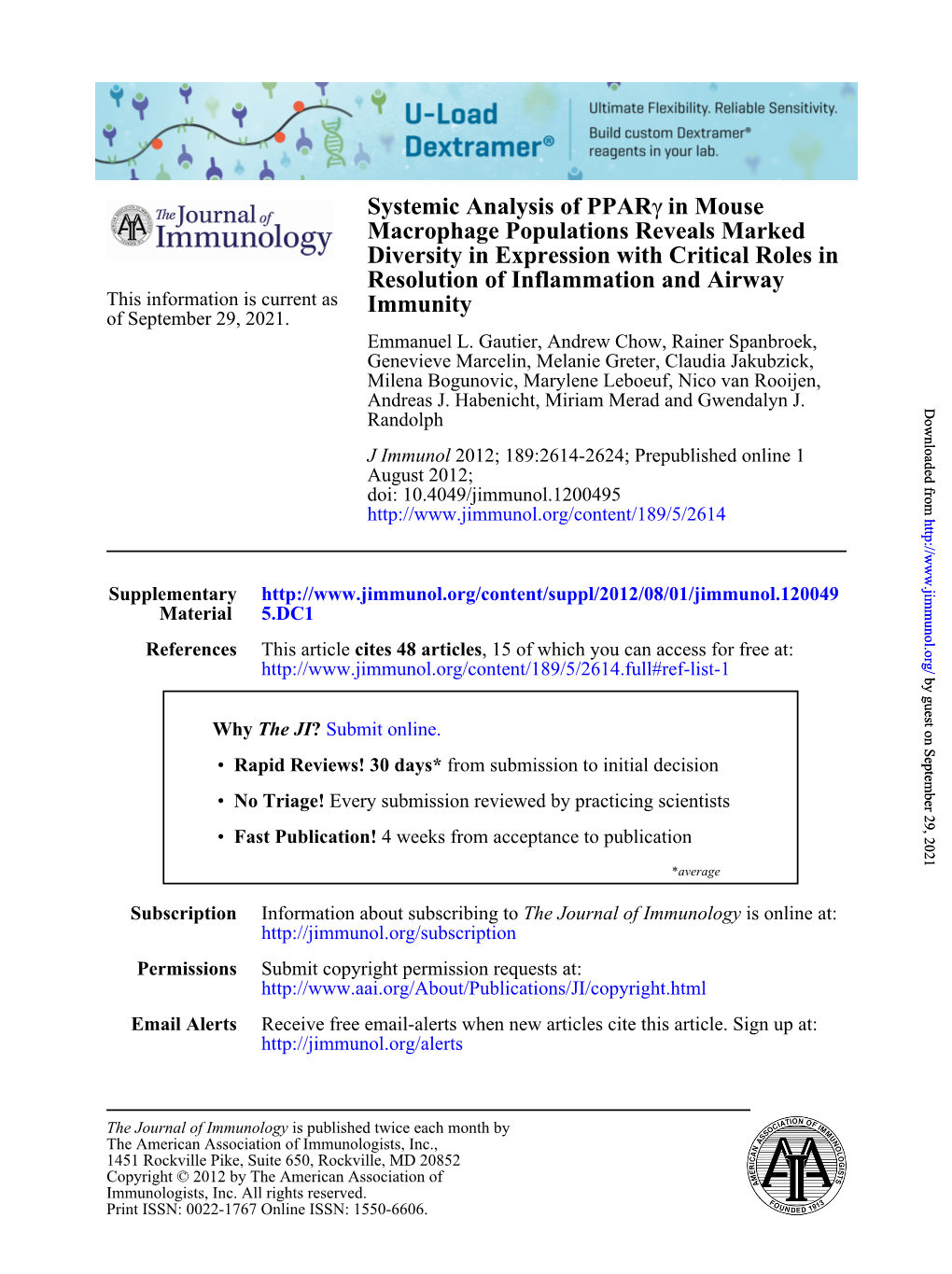 Immunity Resolution of Inflammation and Airway Diversity in Expression