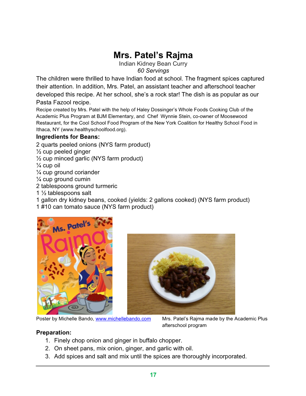 Mrs. Patel's Rajma