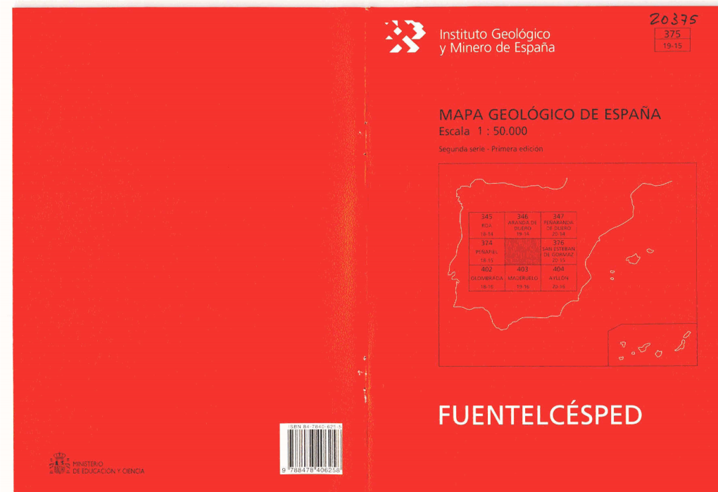 FUENTELCESPED MAPA GEOLÓGICODE ESPAÑA Escala 1 :50.000