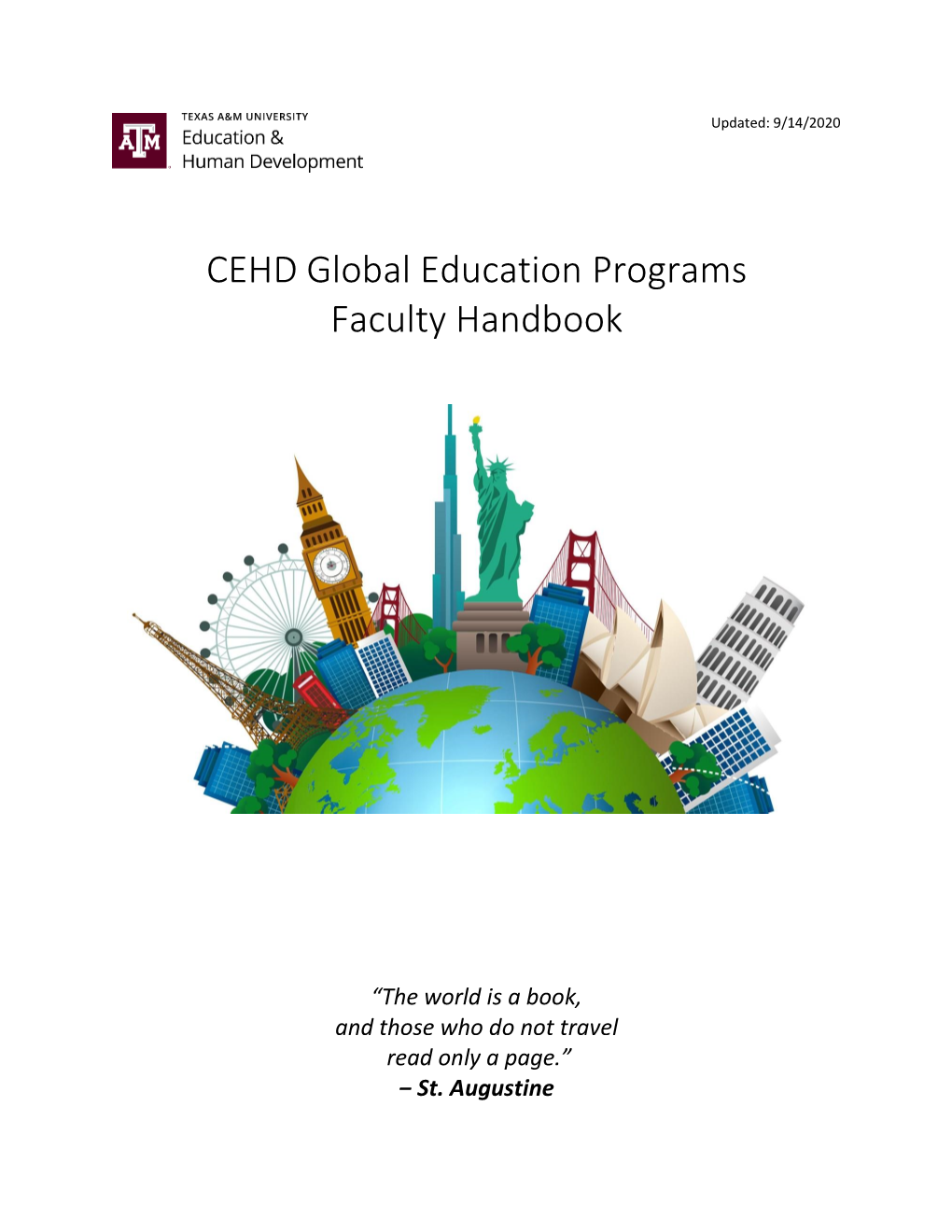 CEHD Global Education Programs Faculty Handbook