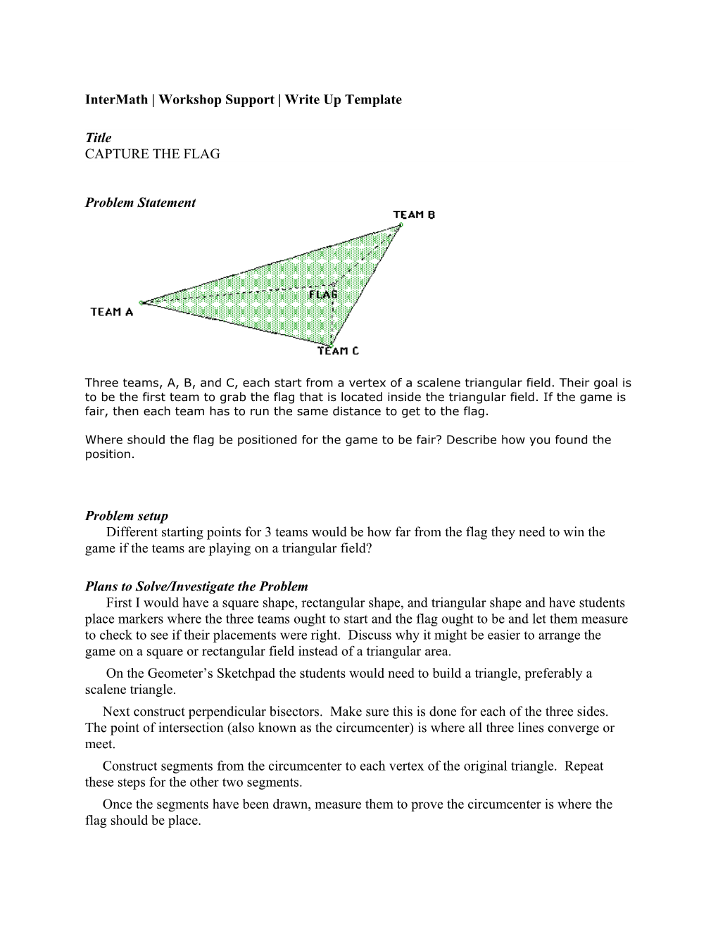 Intermath Workshop Support