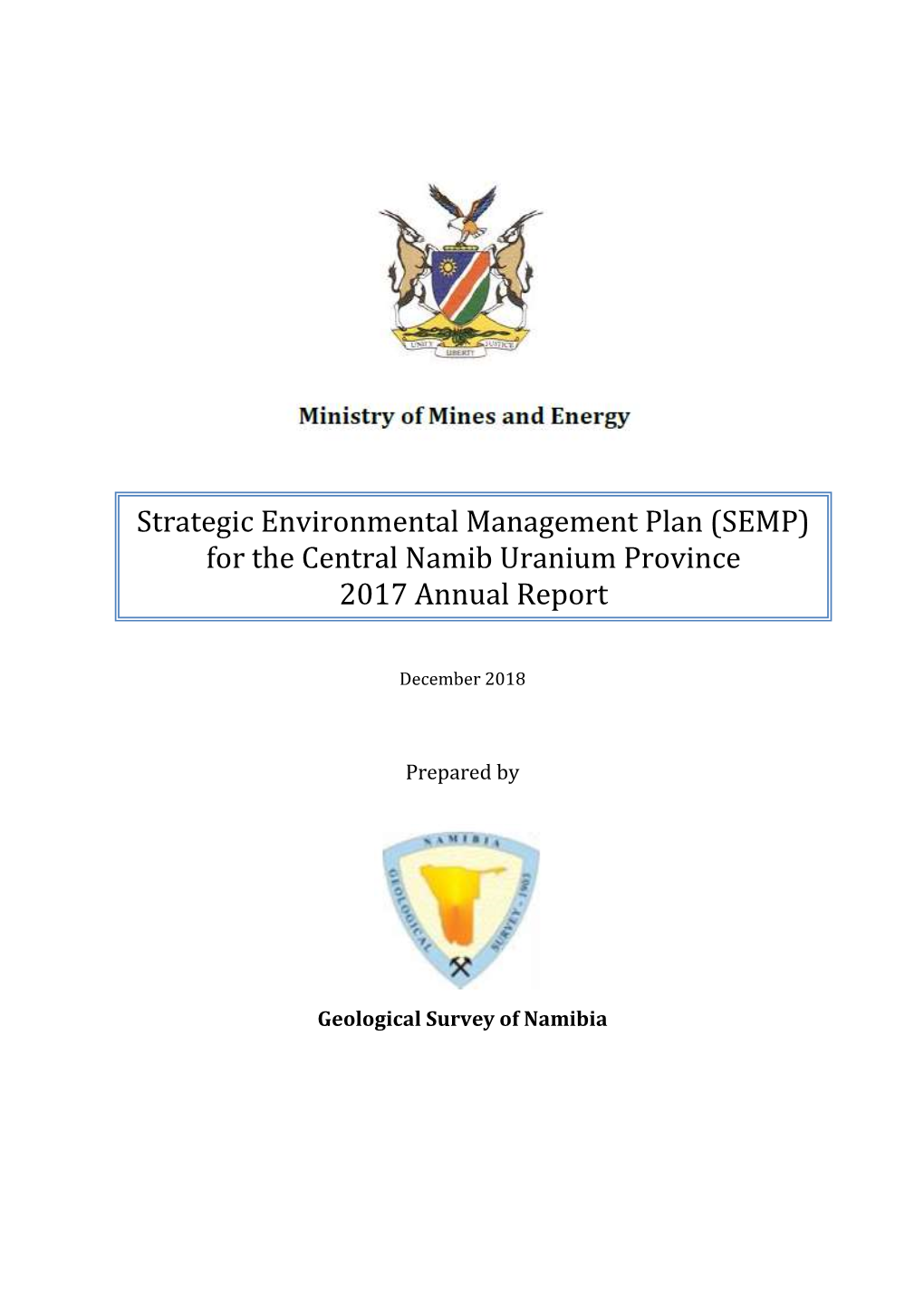 Strategic Environmental Management Plan (SEMP) for the Central Namib Uranium Province 2017 Annual Report