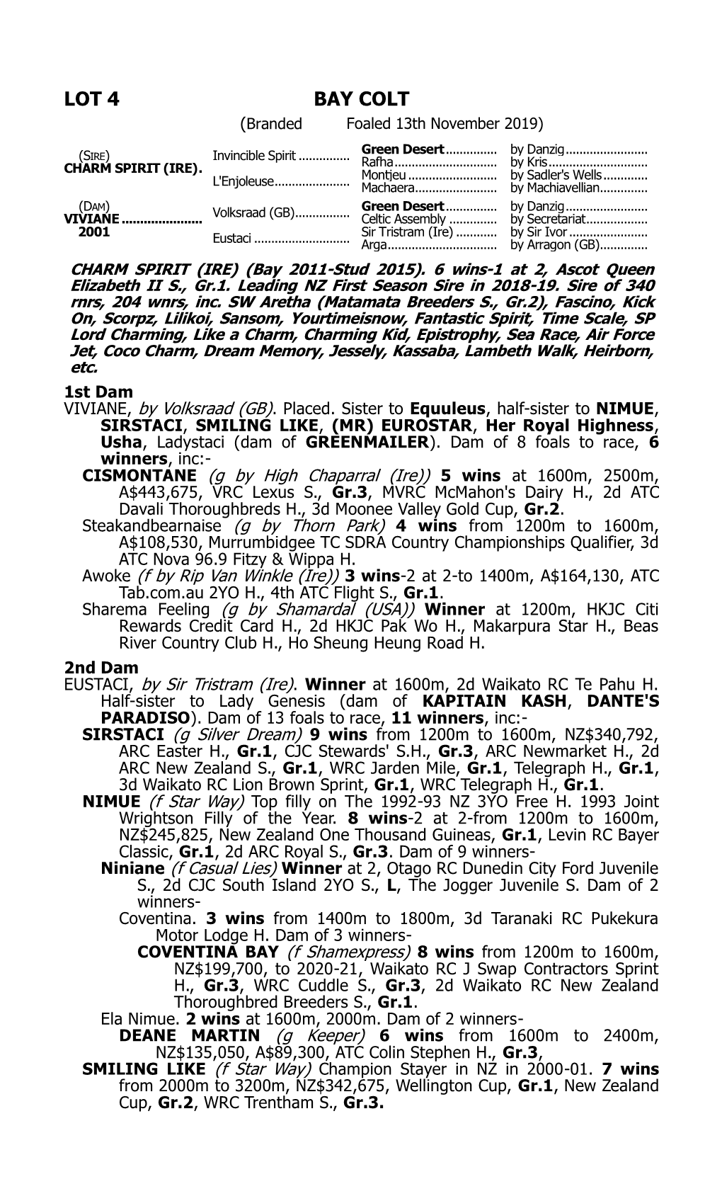 LOT 4 BAY COLT (Branded Foaled 13Th November 2019)