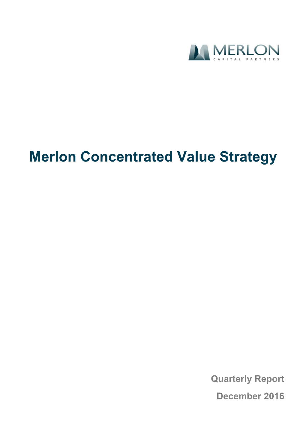 Merlon Concentrated Value Strategy