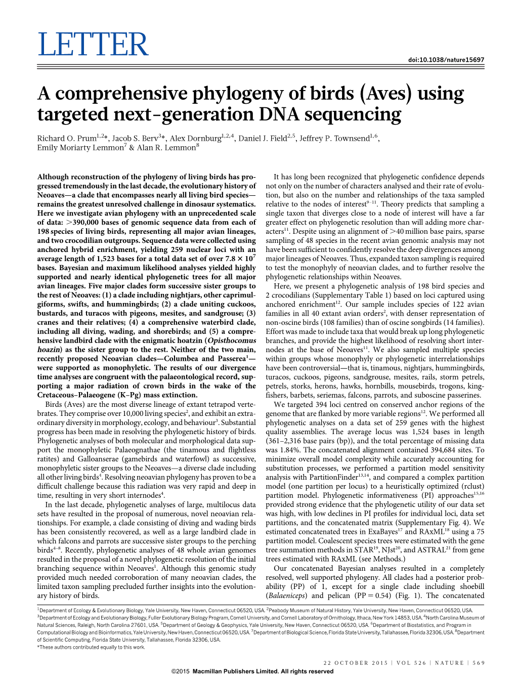 LETTER Doi:10.1038/Nature15697