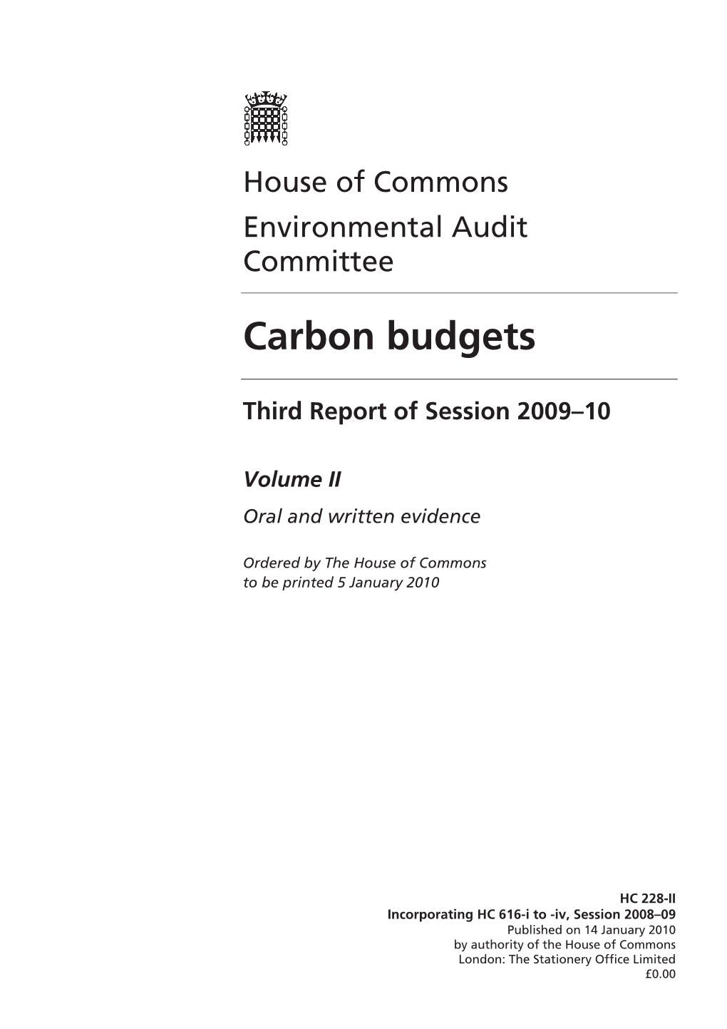 Carbon Budgets