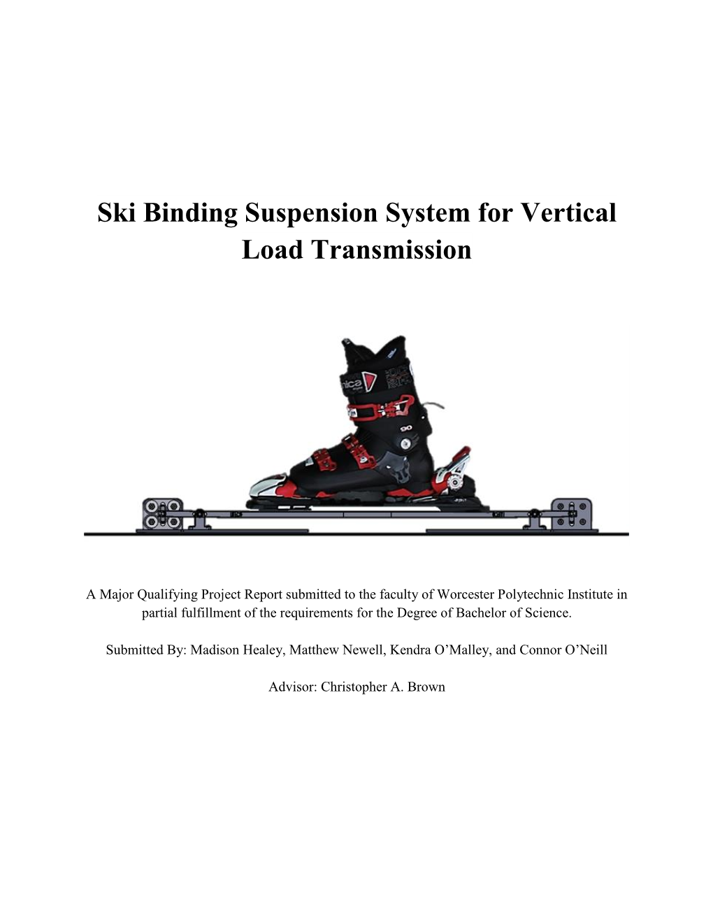 Ski Binding Suspension System for Vertical Load Transmission