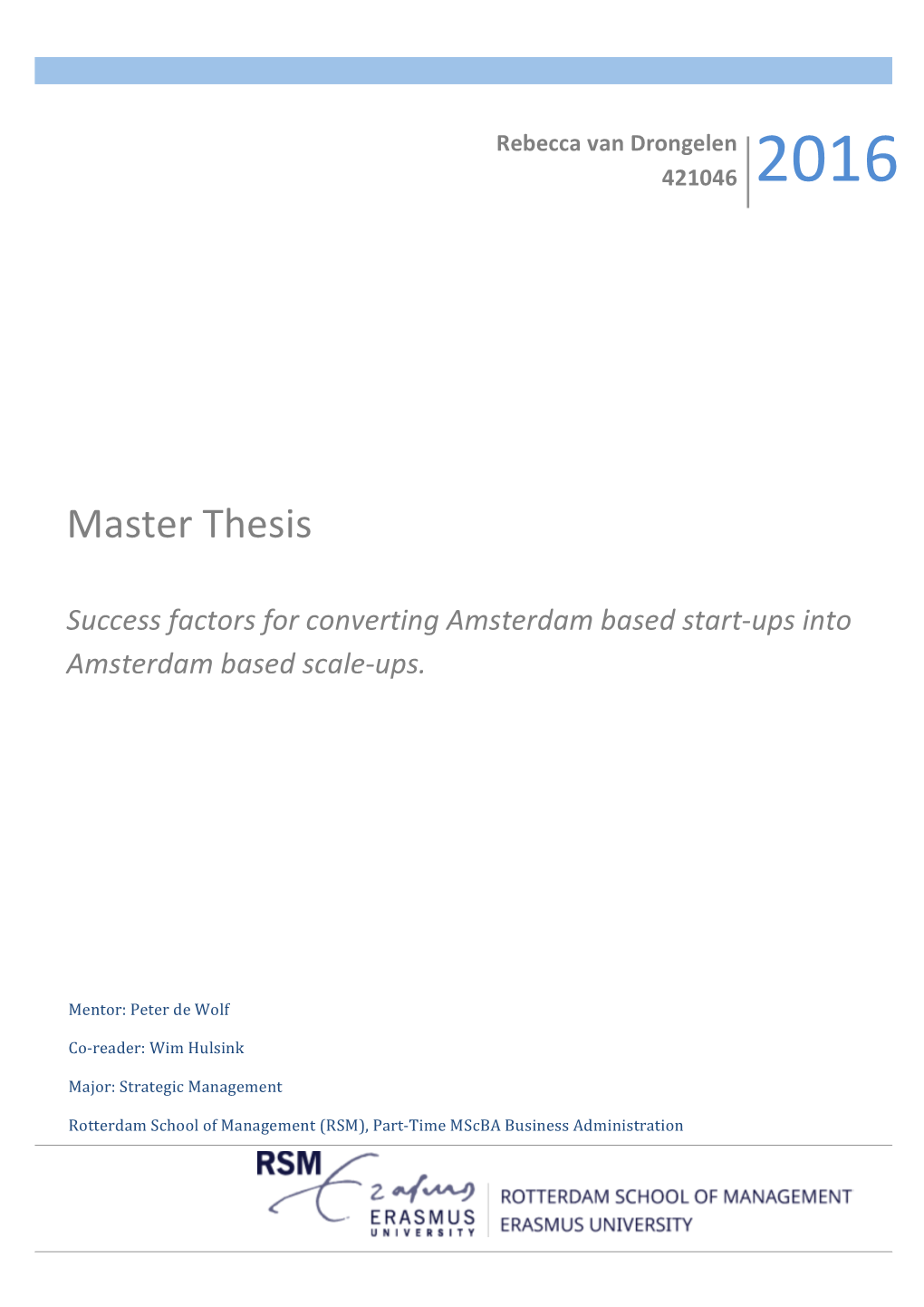 Master Thesis