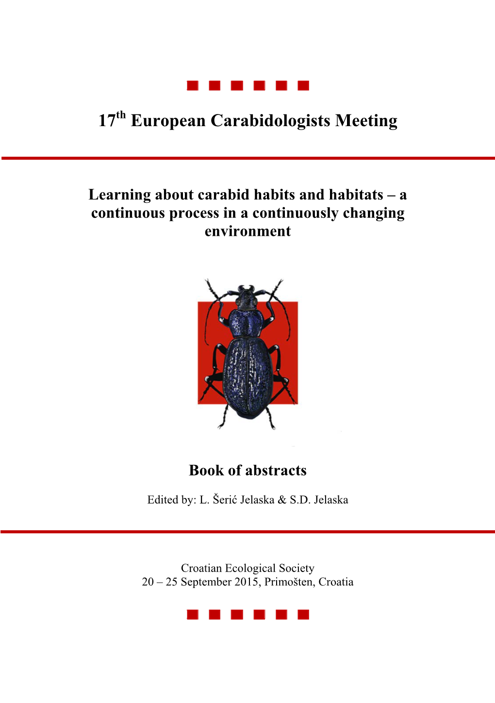 17Th European Carabidologists Meeting