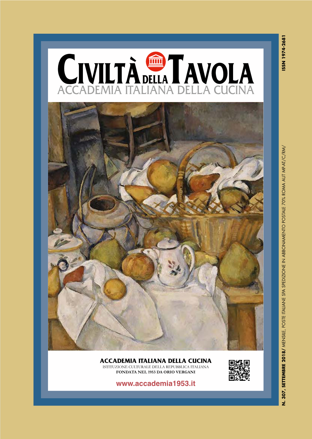 SETTEMBRE 2018 DELLA L Civiltà Tavola ACCADEMIA ITALIANA DELLA CUCINA N