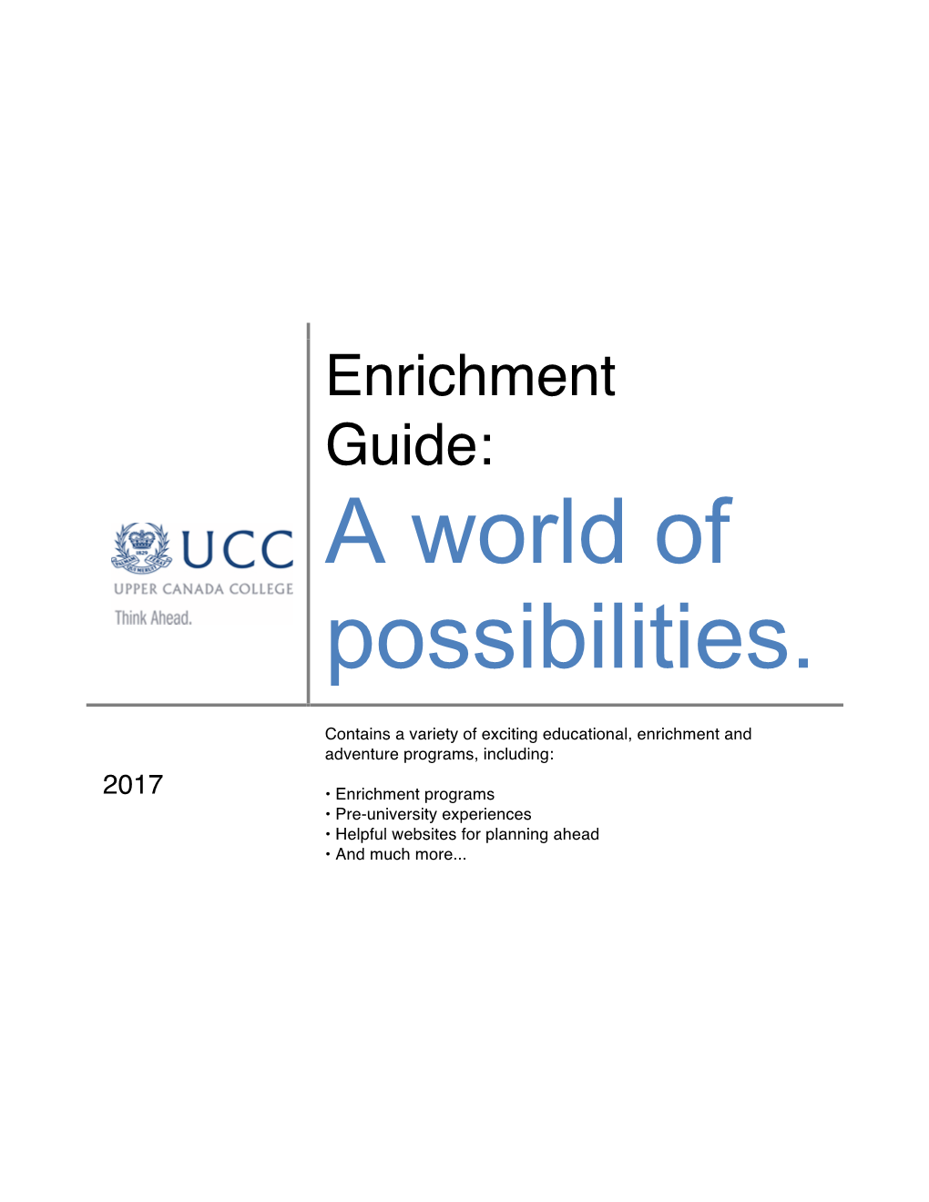Enrichment Guide 2016-17