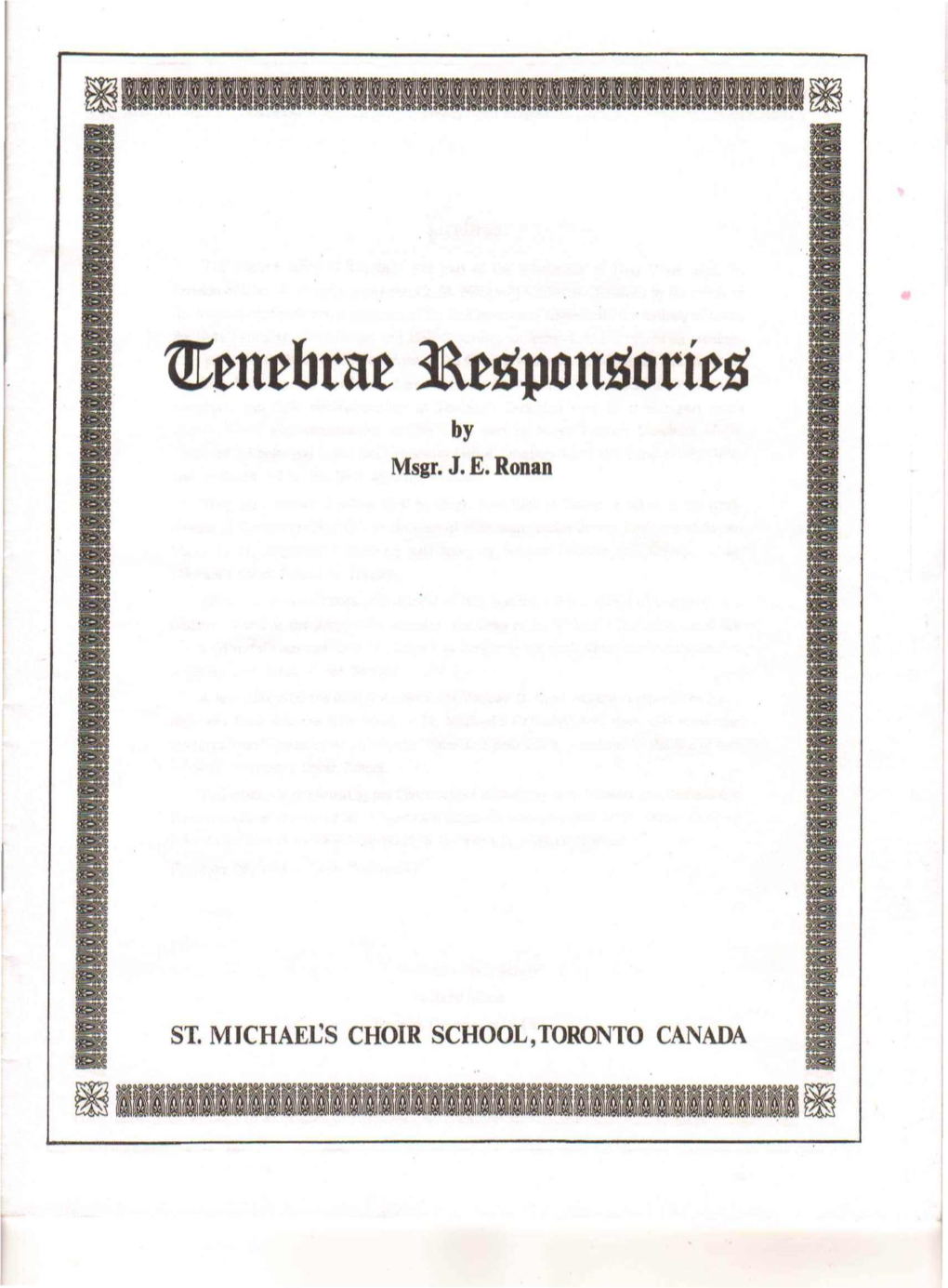 Tenebrae Responsories