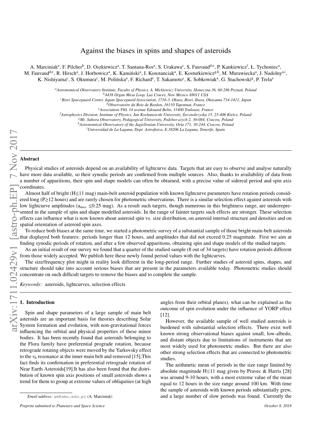 Against the Biases in Spins and Shapes of Asteroids