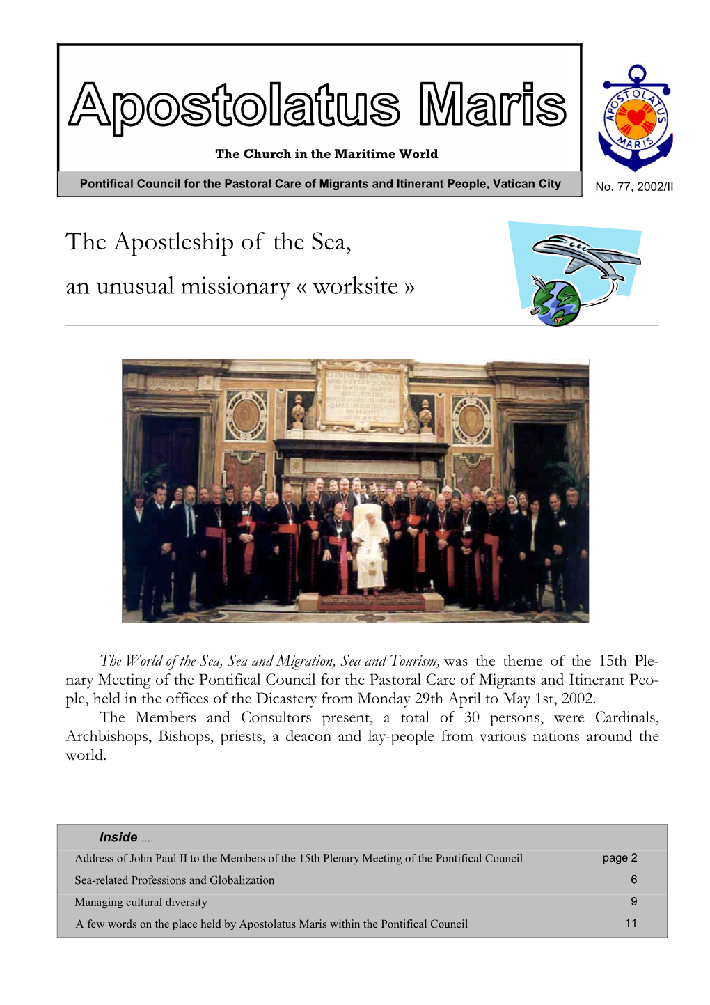 The Apostleship of the Sea, an Unusual Missionary « Worksite »