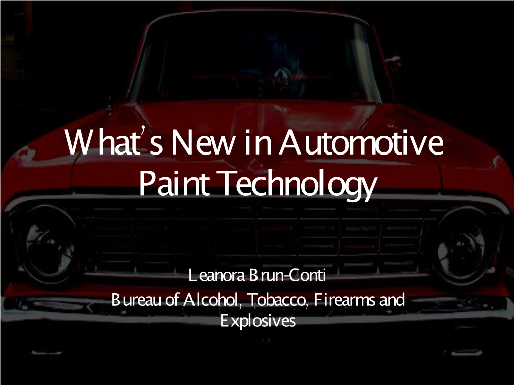 What's New in Automotive Paint Technology