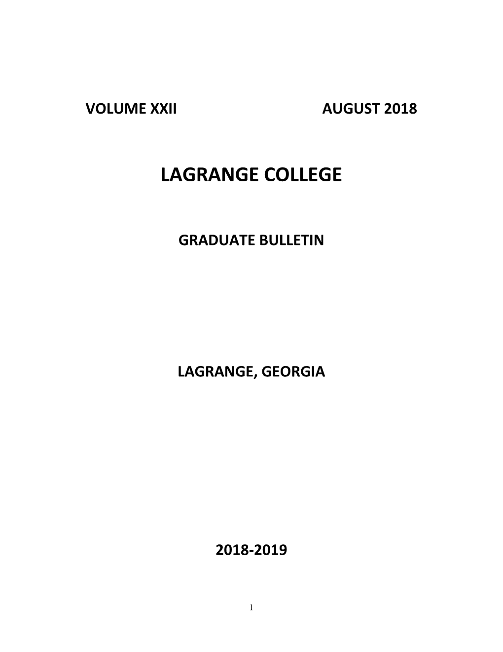 2018-2019 Graduate Bulletin.Pdf