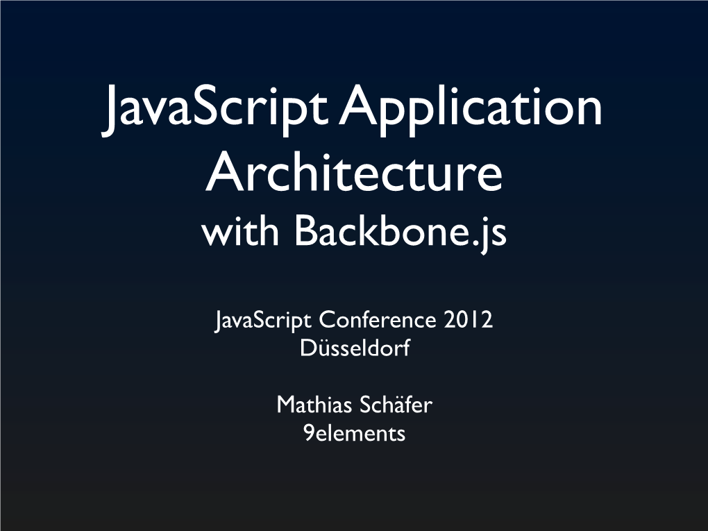 With Backbone.Js