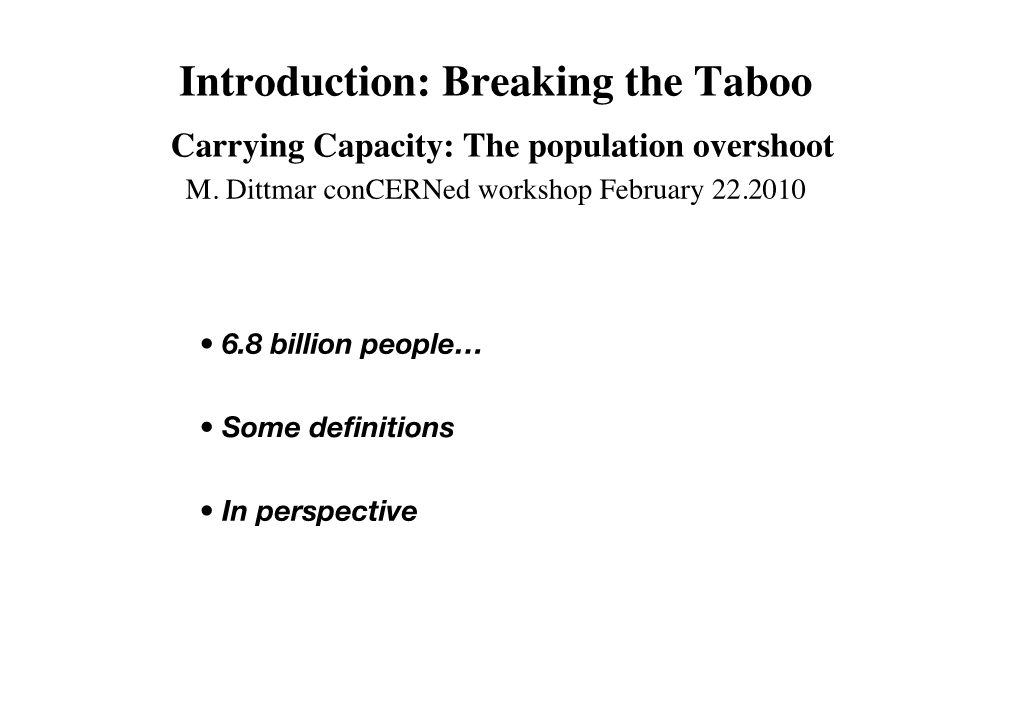 Demographic Transition