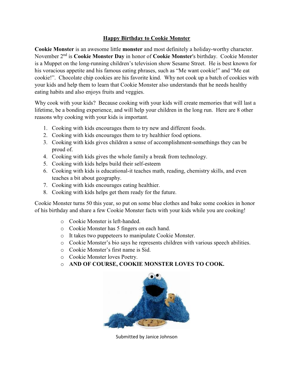 Happy Birthday Cookie Monster