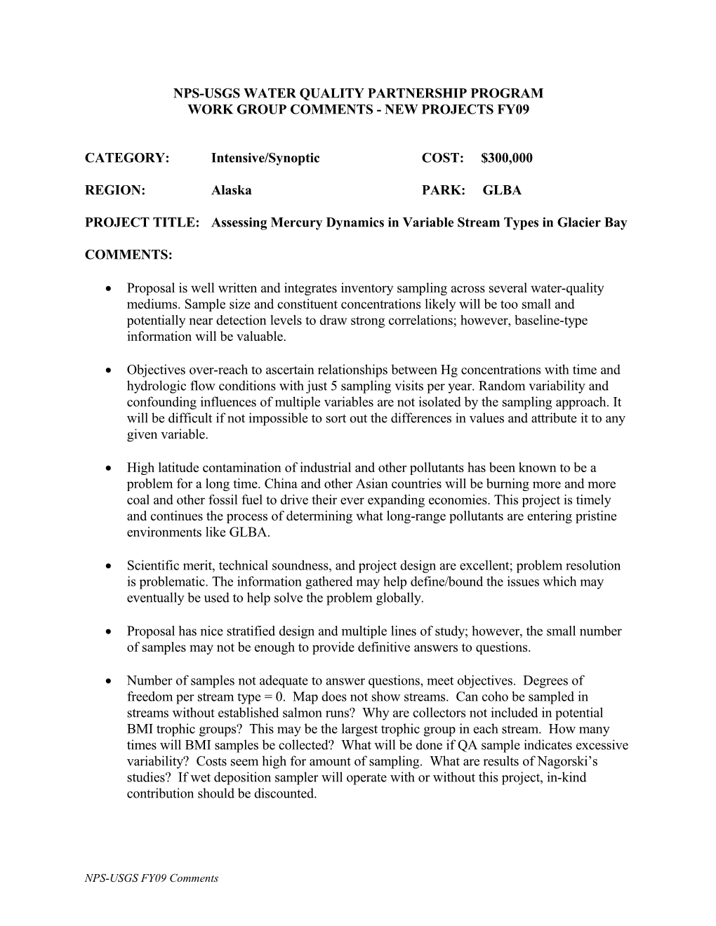 Cwap Nps-Usgs Assessment & Monitoring Program