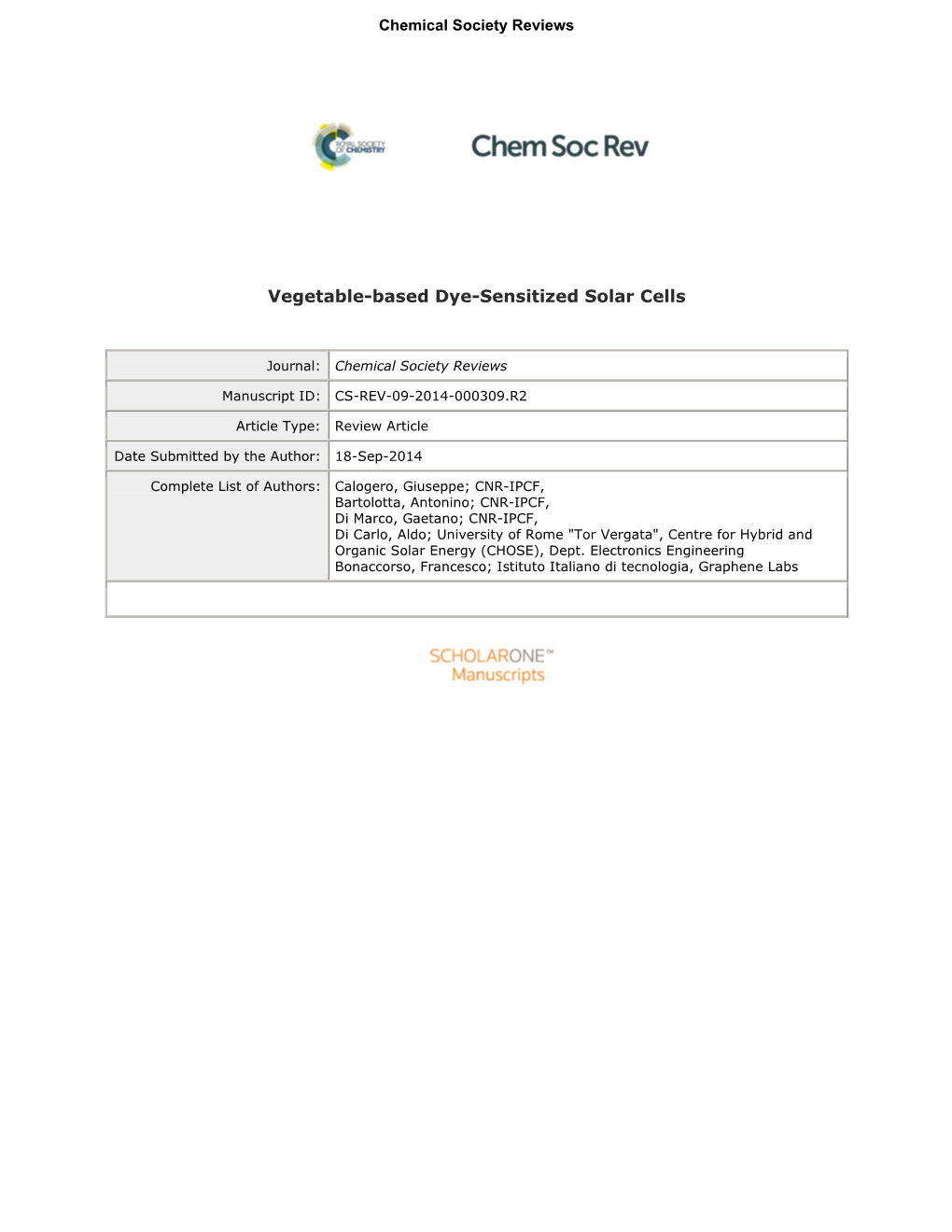 Vegetable-Based Dye-Sensitized Solar Cells