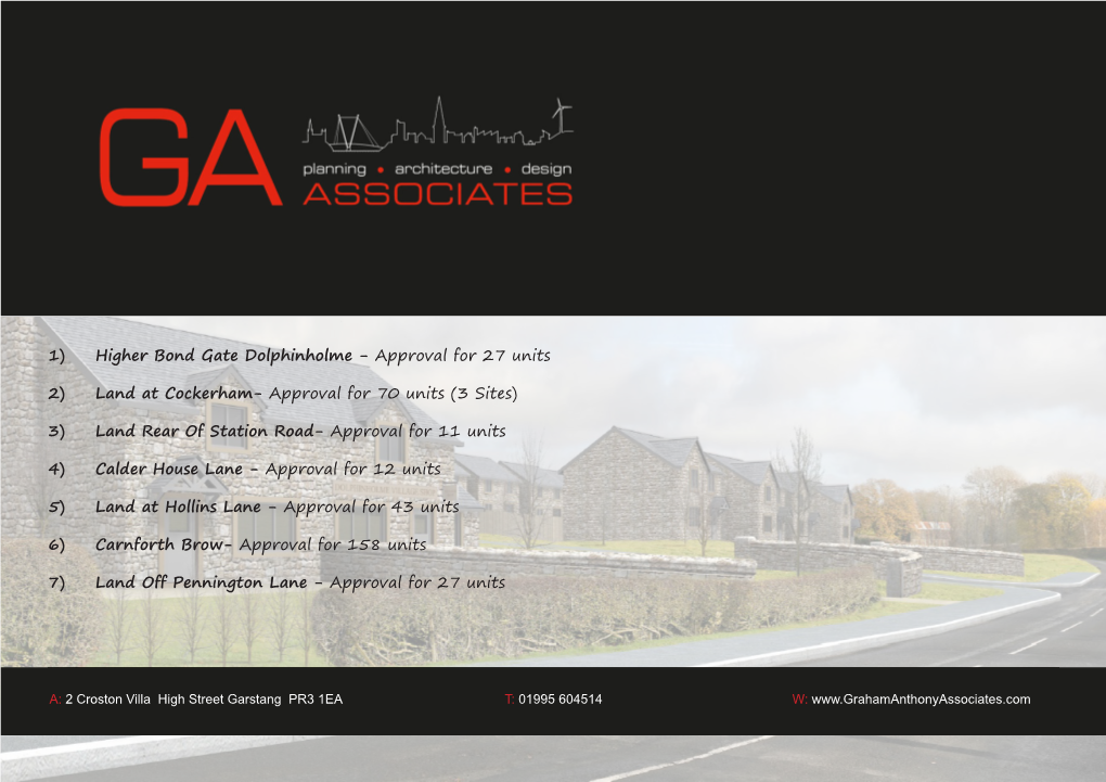 Design & Access Statement Available Residential Sites