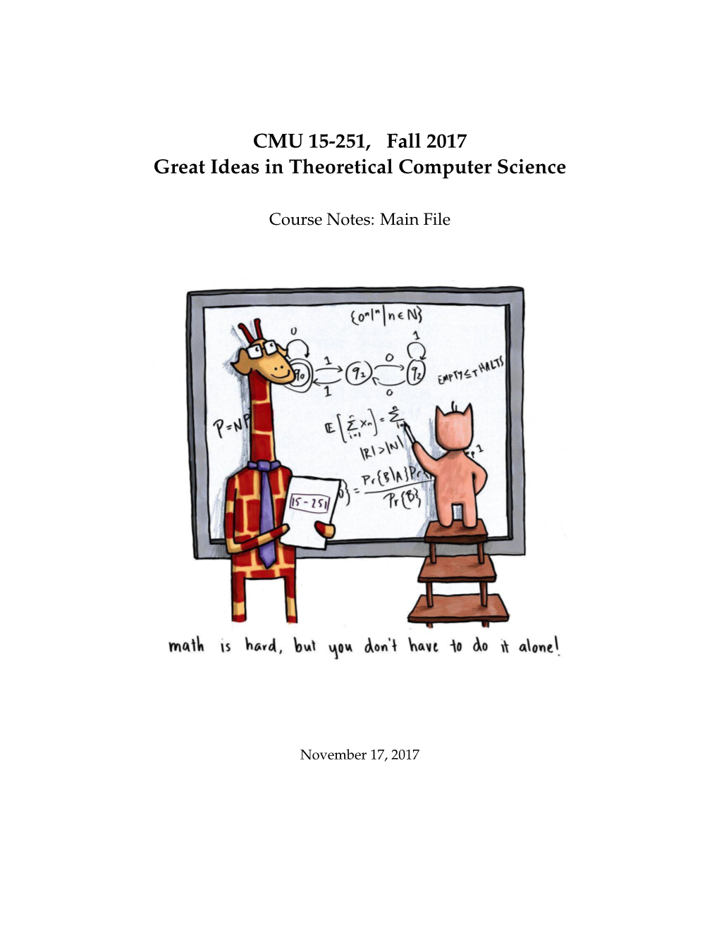 15-251 "Great Ideas in Theoretical Computer Science