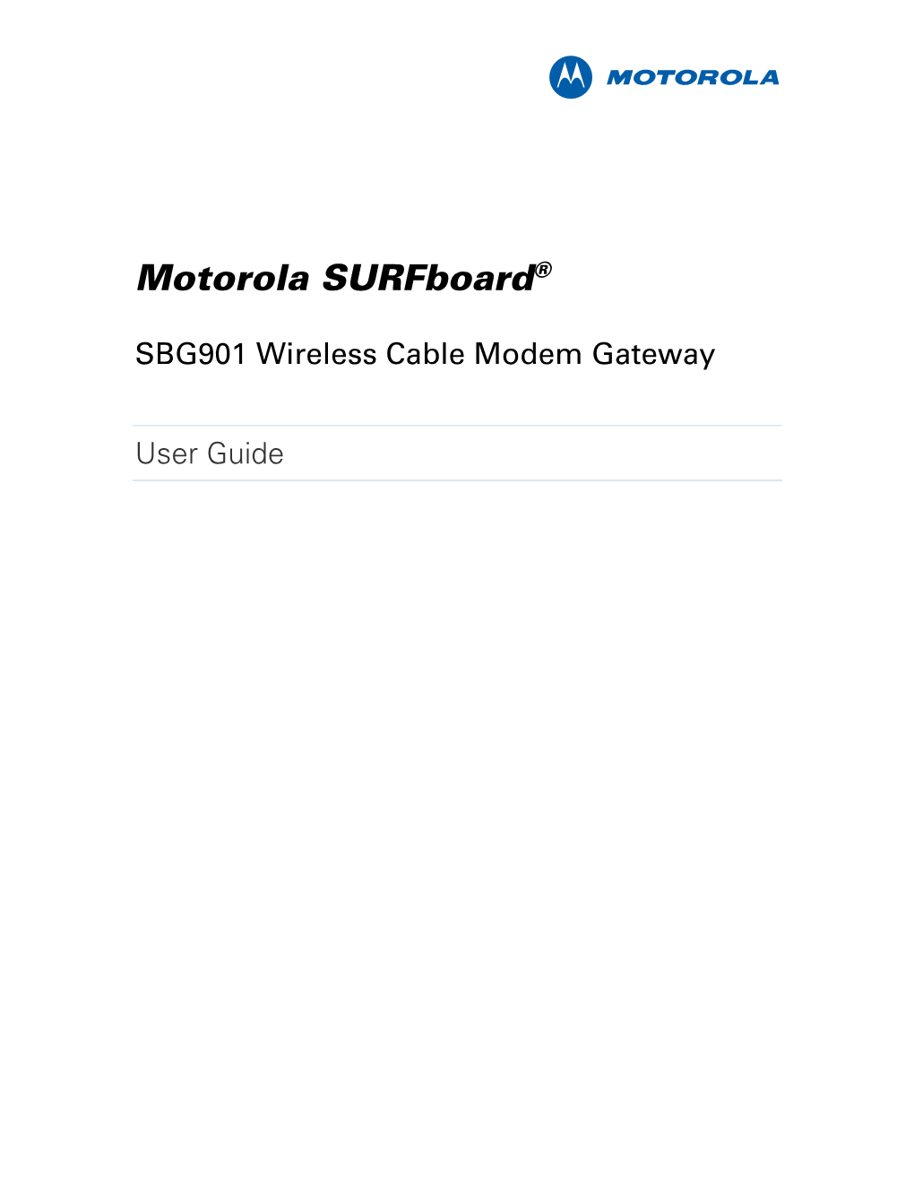 Motorola Surfboard SBG901 Wireless Cable Modem