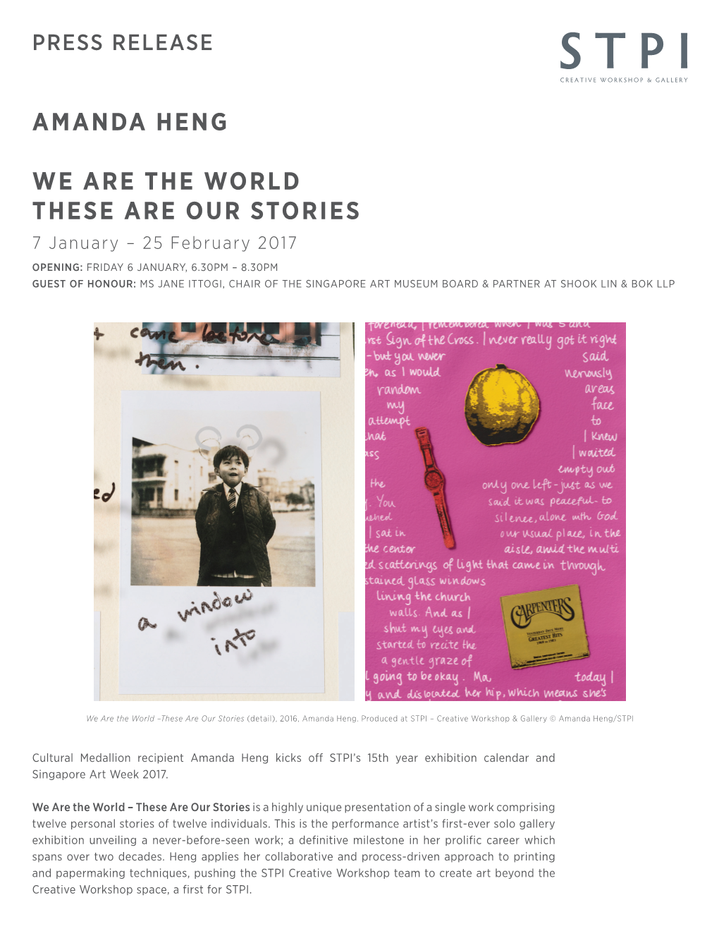 Amanda Heng We Are the World These Are Our Stories