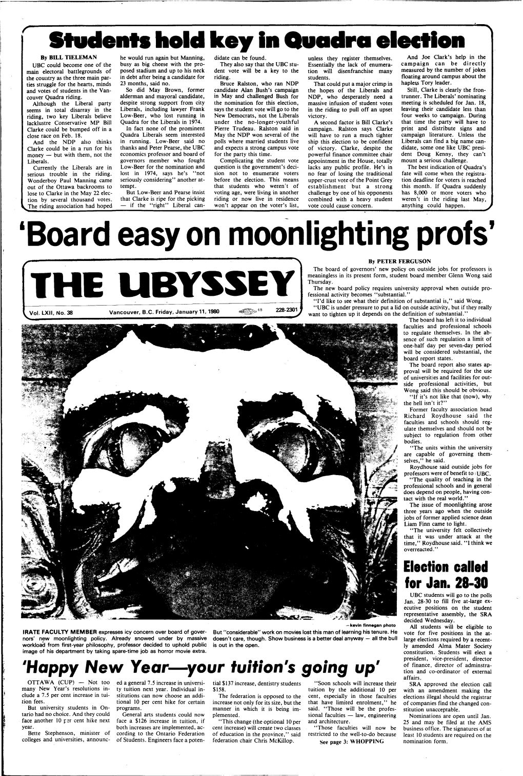 'Board Easy on Moonlighting Profs' the UBYSSEY