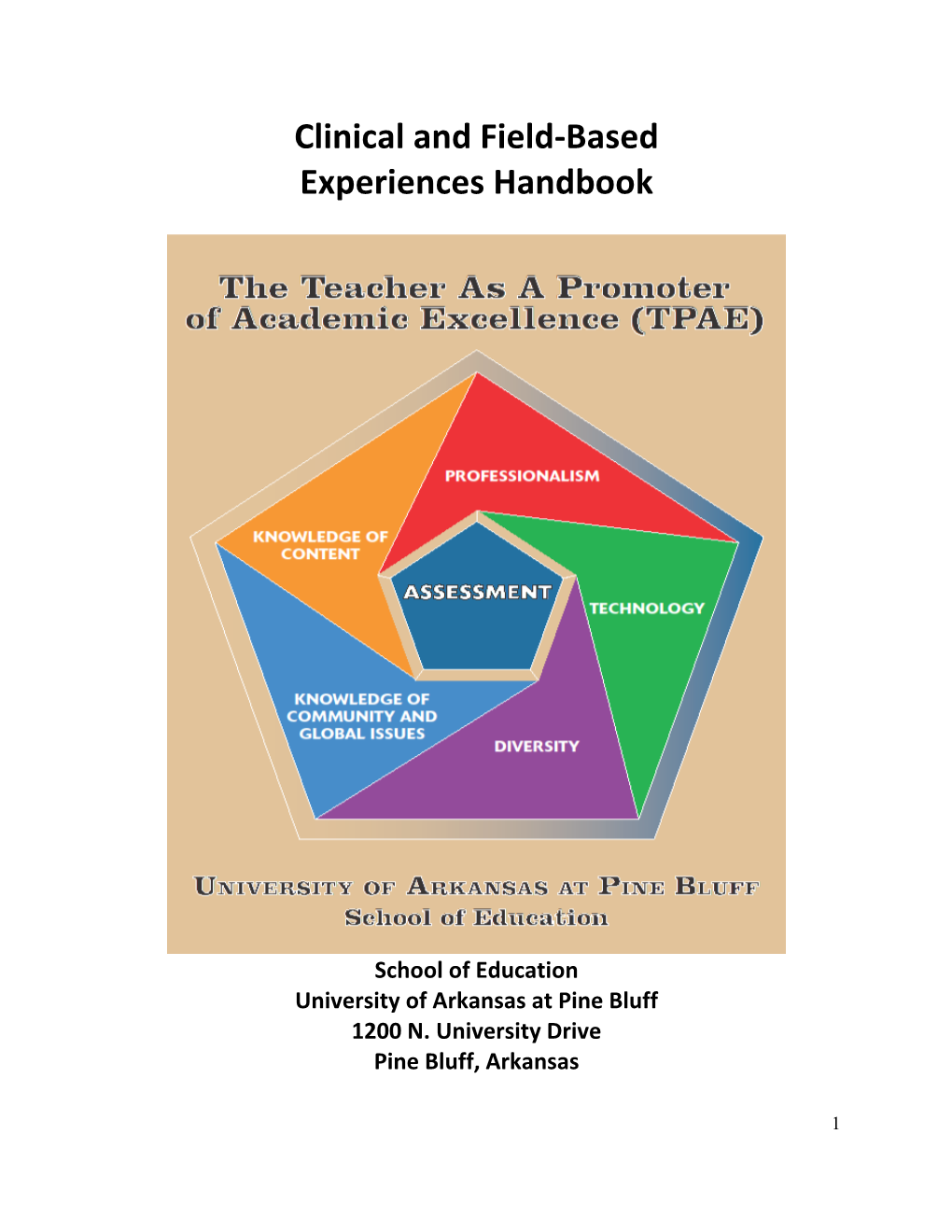 Clinical and Field-Based Experiences Handbook