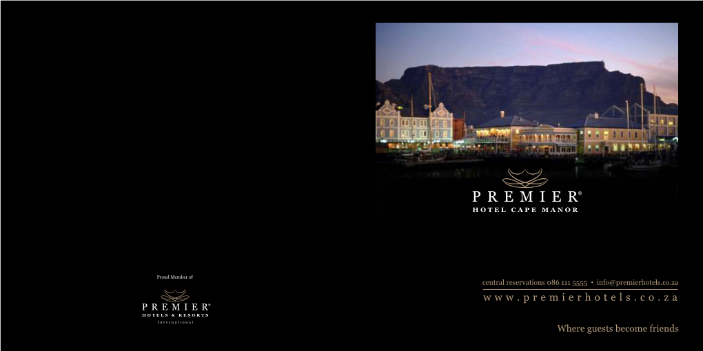 Premier Hotel Cape Manor Electronic Brochure