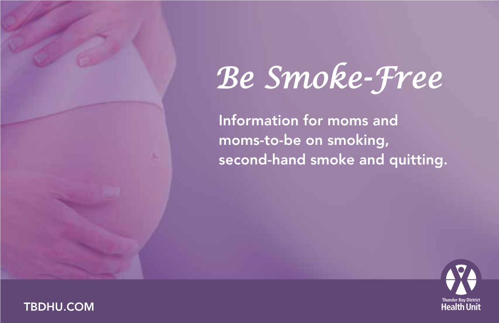 Be Smoke Free During Pregnancy Booklet.Pdf