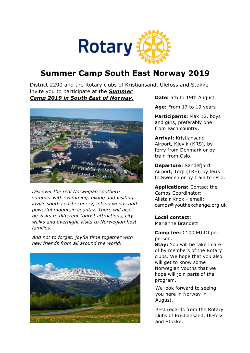 Summer Camp South East Norway 2019