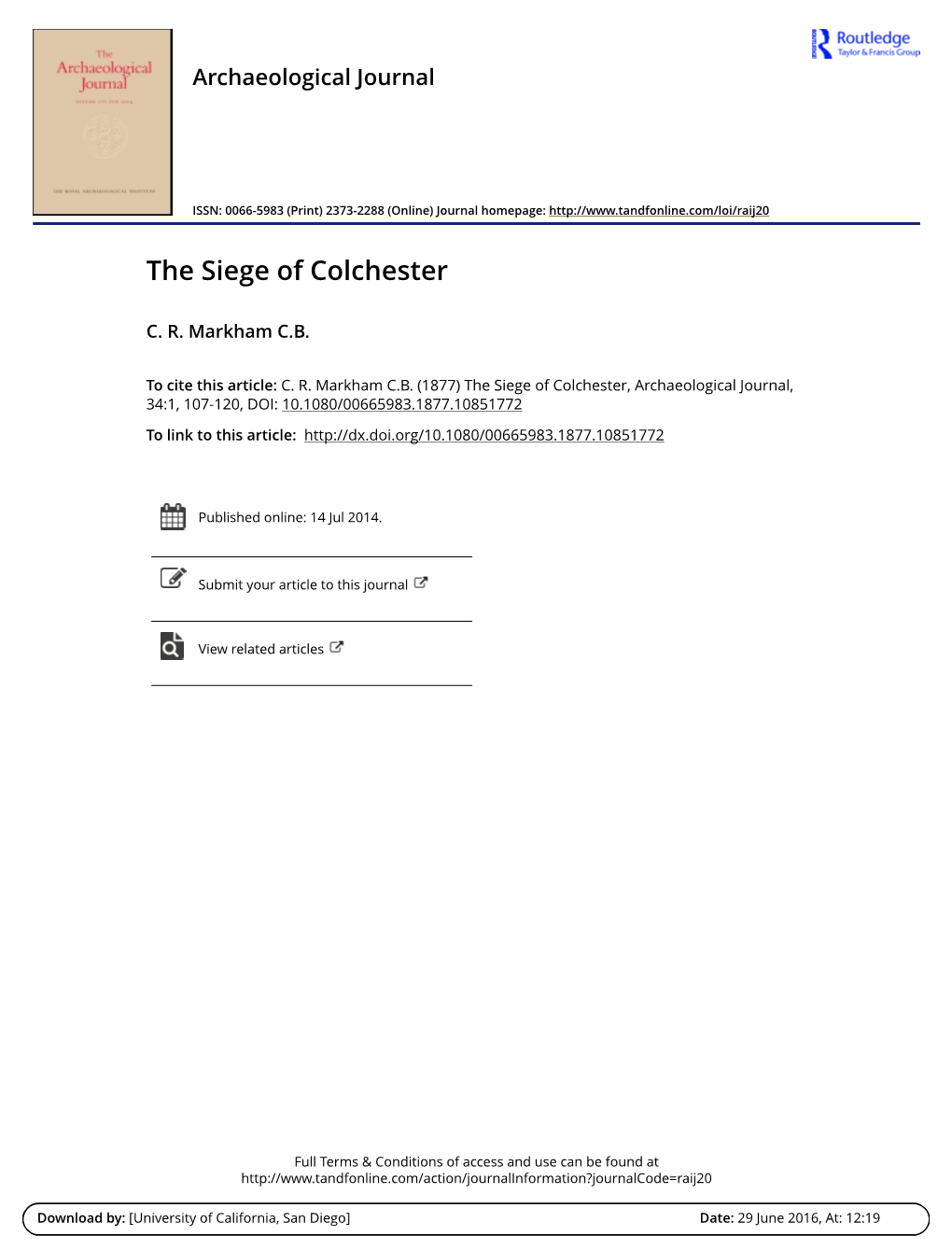 The Siege of Colchester