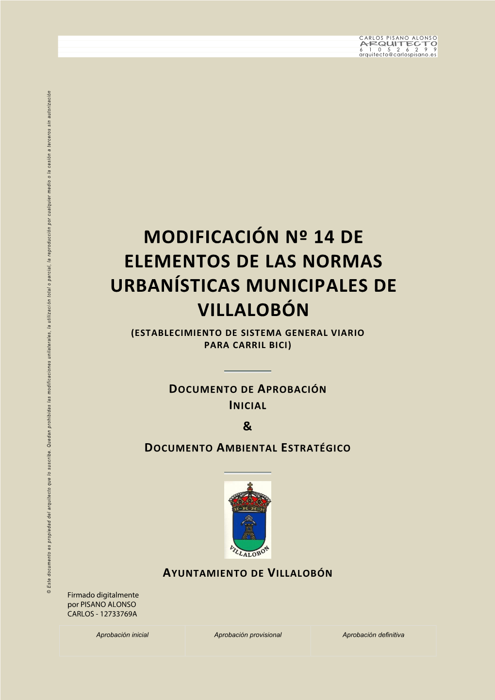 Modificación Nº 14 De Elementos De Las NUM De Villalobón