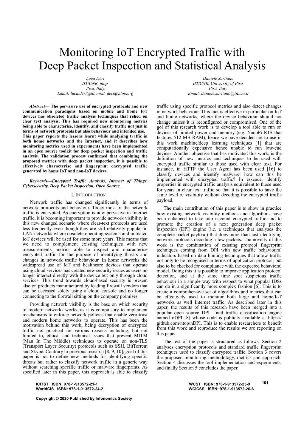 Monitoring Iot Encrypted Traffic with Deep Packet Inspection And