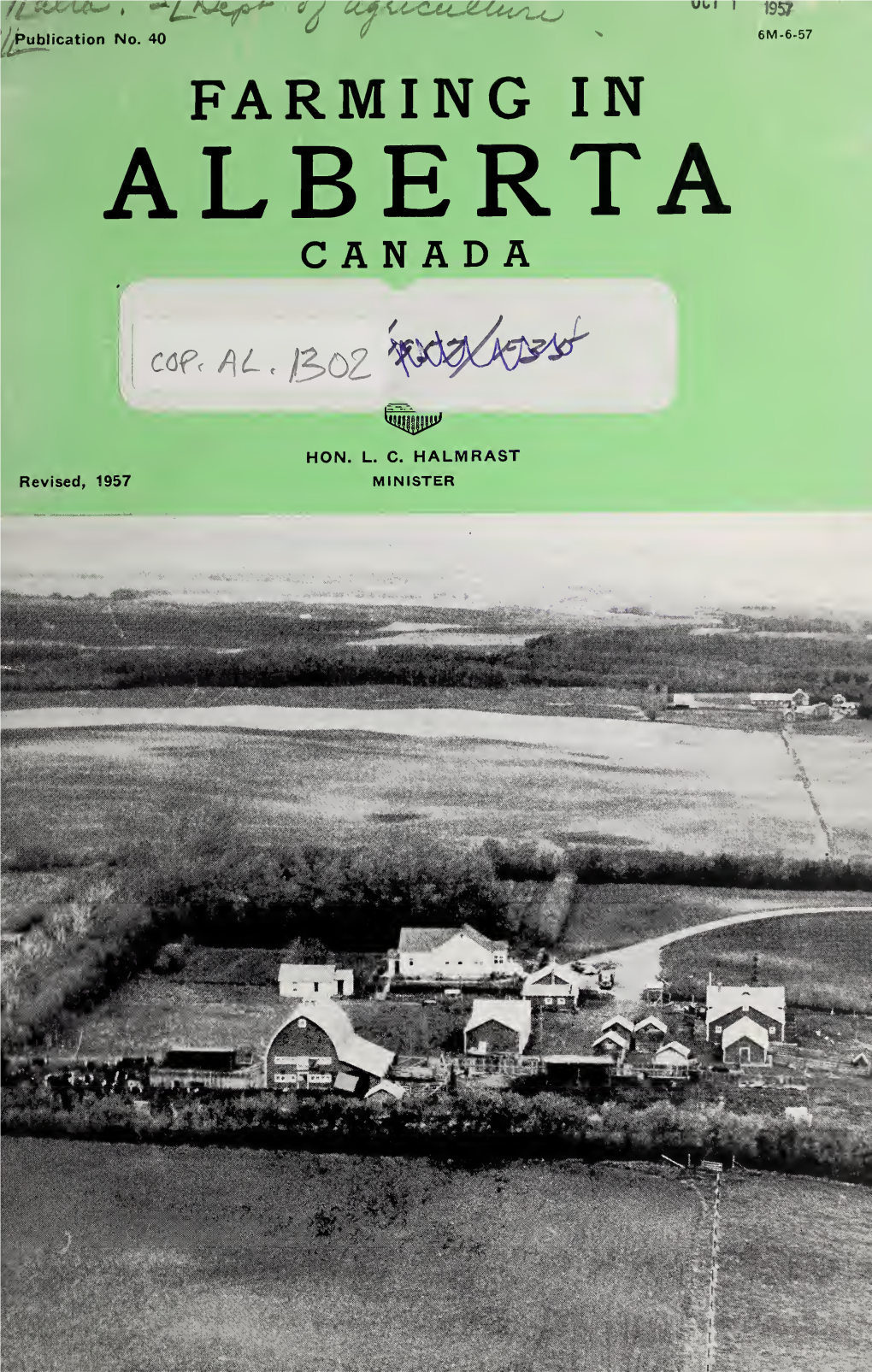 Farming in Alberta Canada, 1957