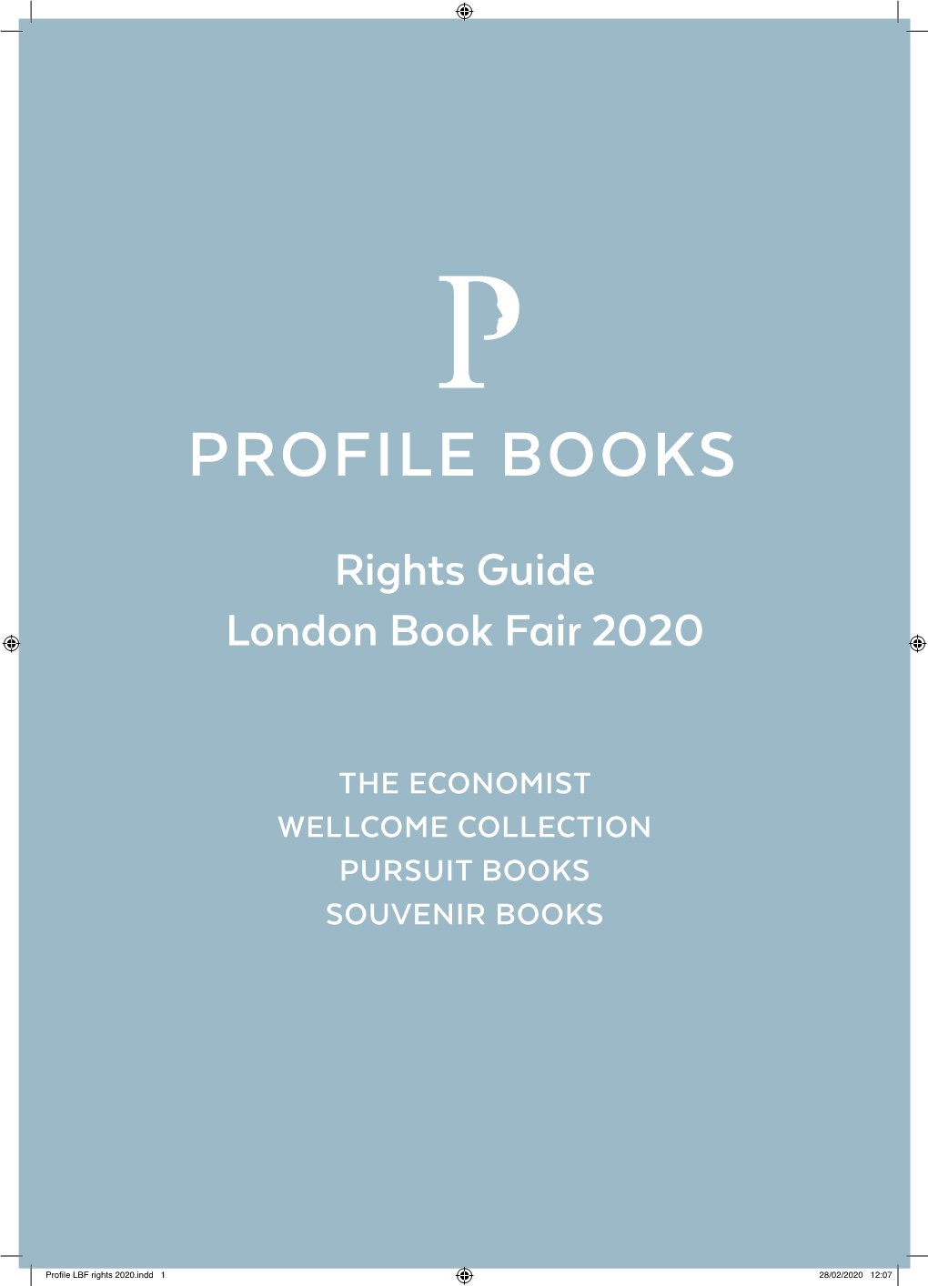 Profile Books London Book Fair 2020 Editor: Cecily Gayford