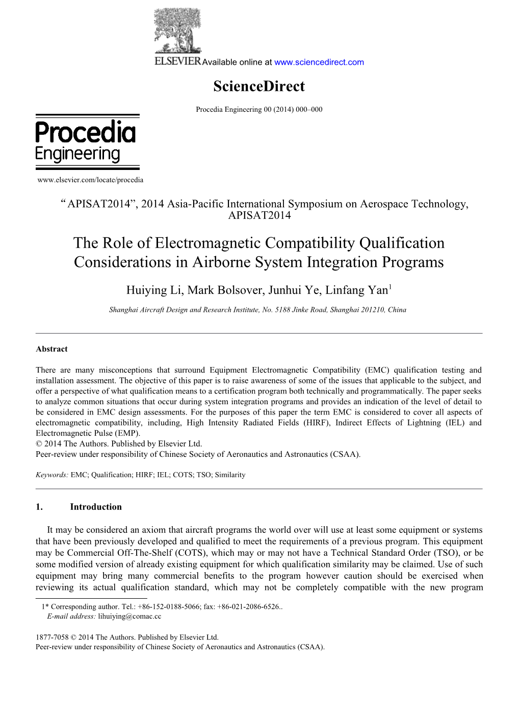 Huiying Li / Procedia Engineering 00 (2014) 000 000 5