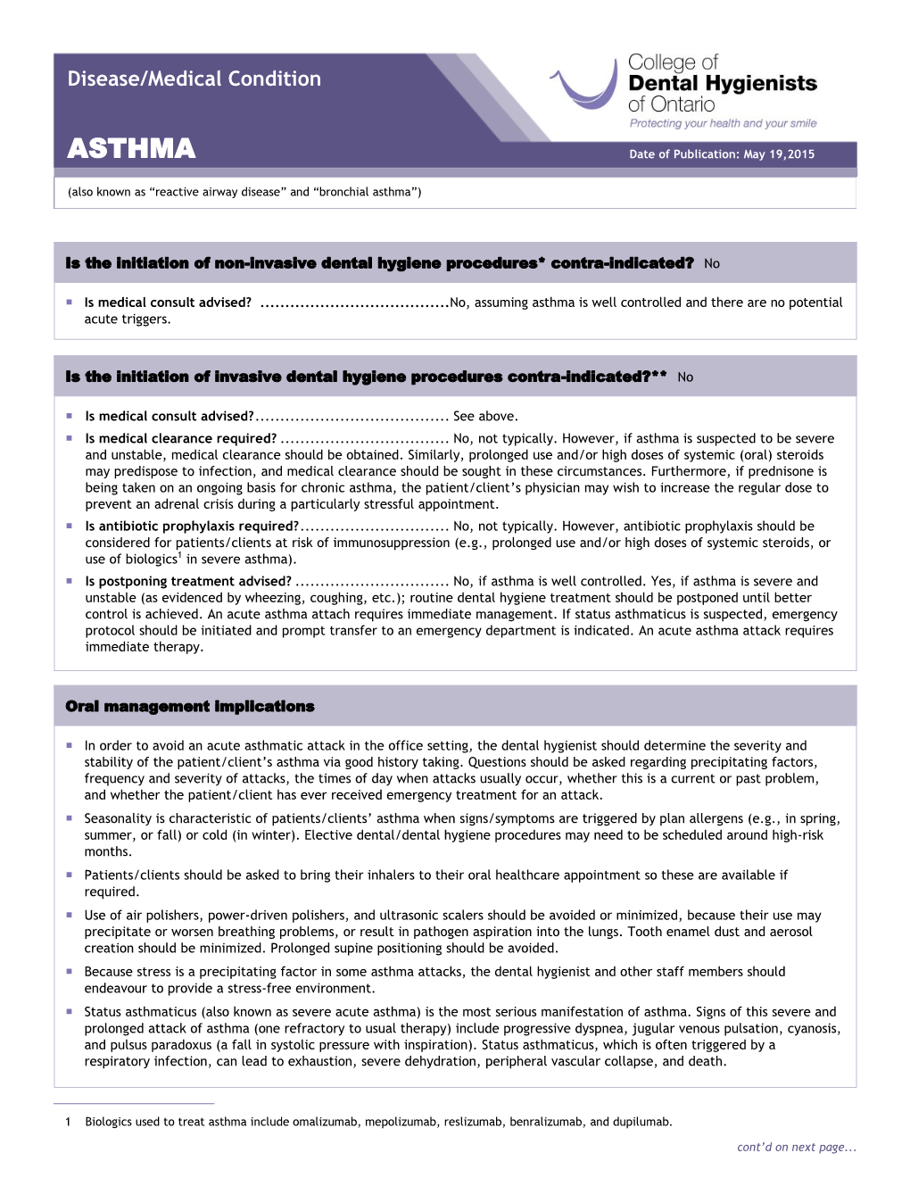 CDHO Factsheet Asthma