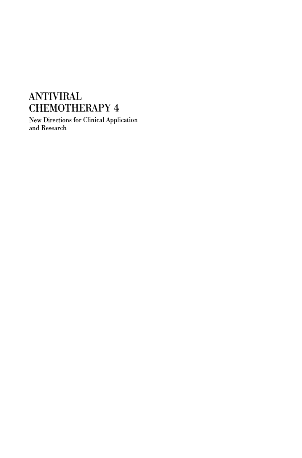 Antiviral Chemotherapy 4