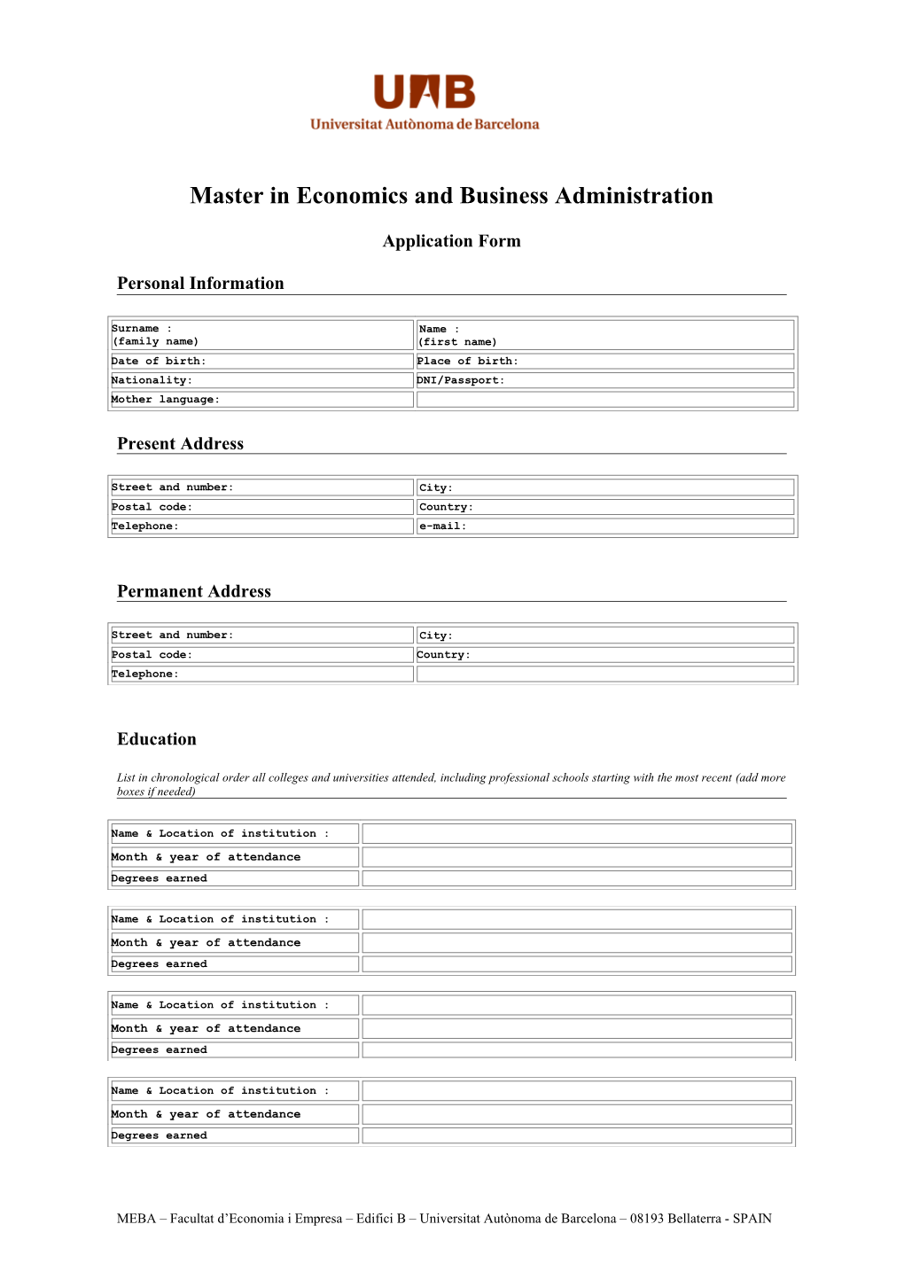 International Doctorate in Economic Analysis s1