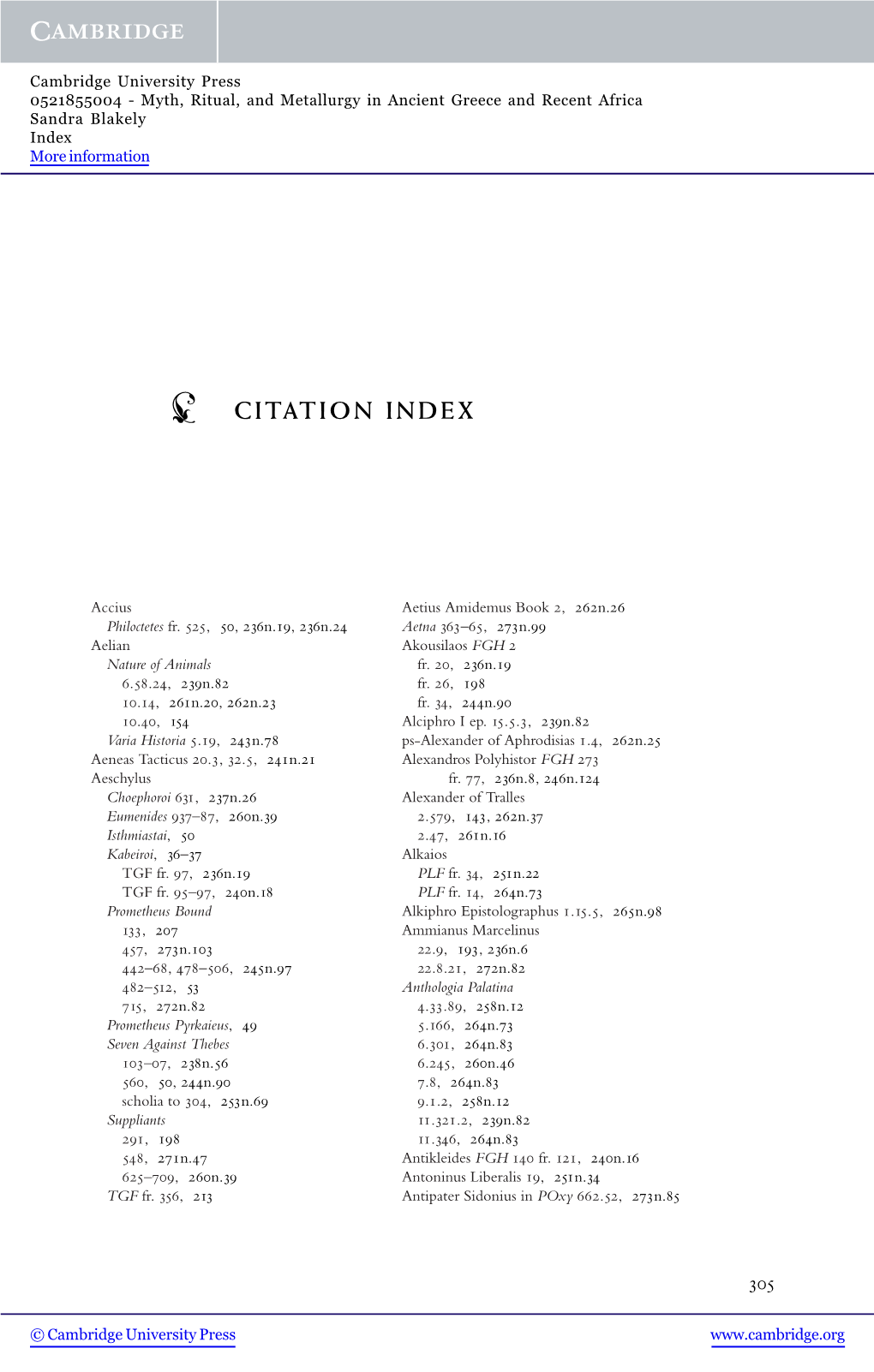 N Citation Index