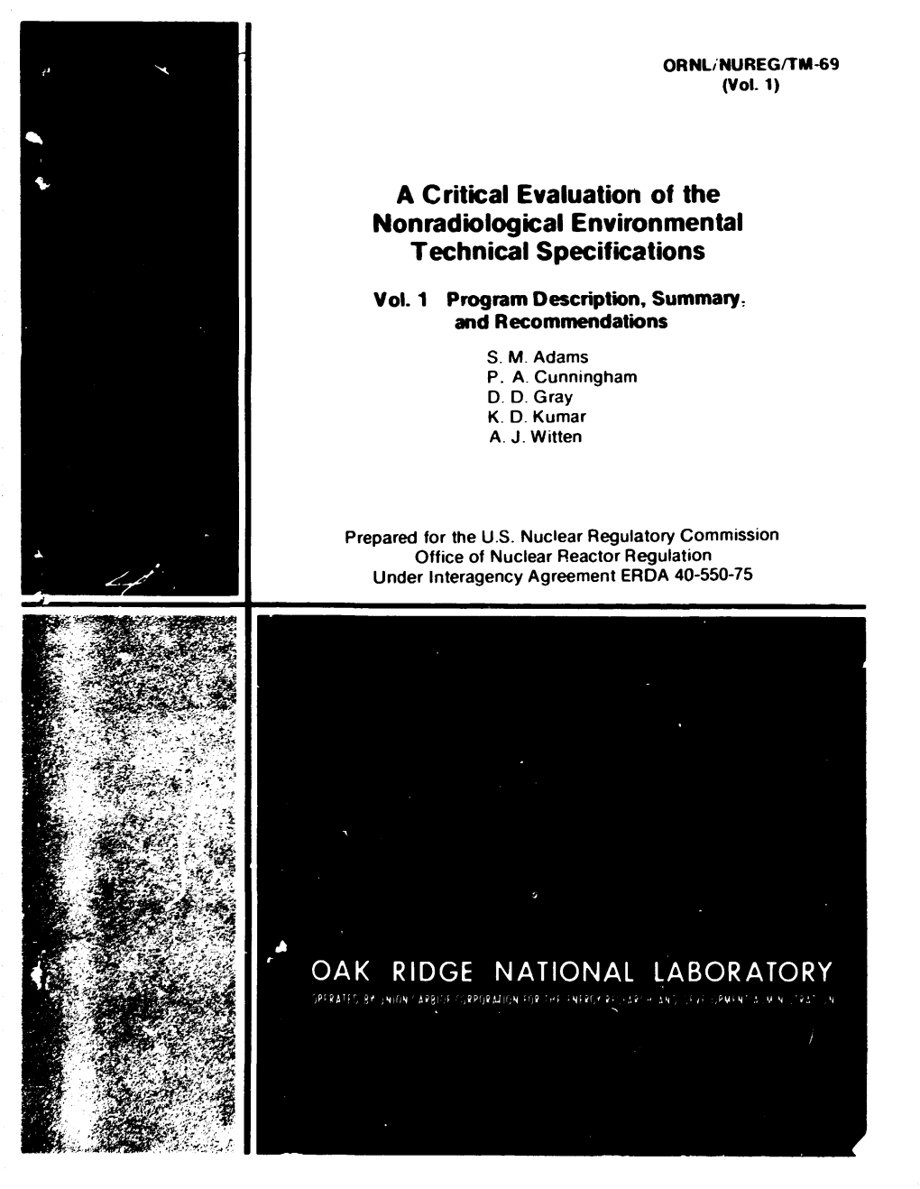 A Critical Evaluation of the Nonradiological Environmental Technical Specifications