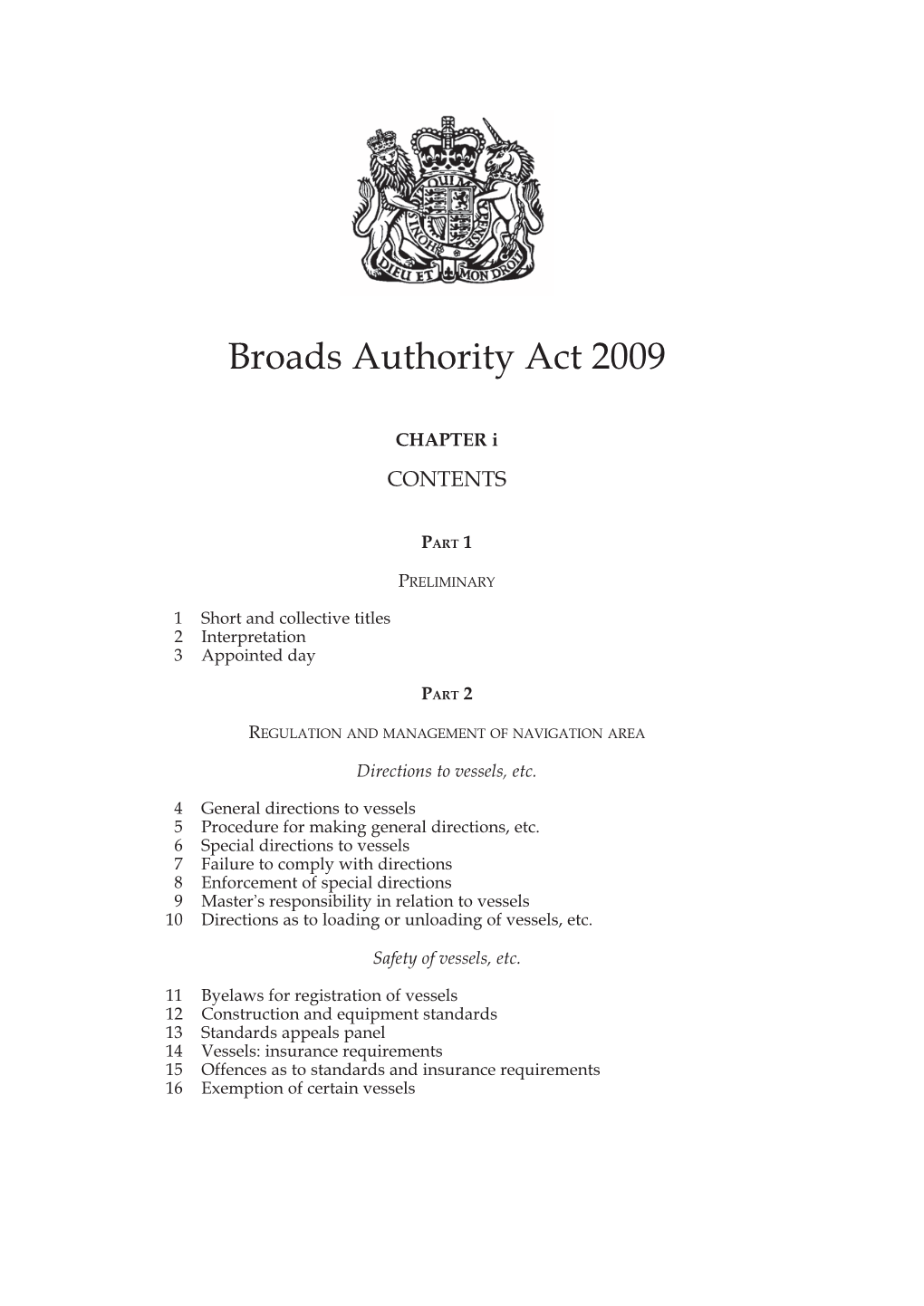 Broads Authority Act 2009